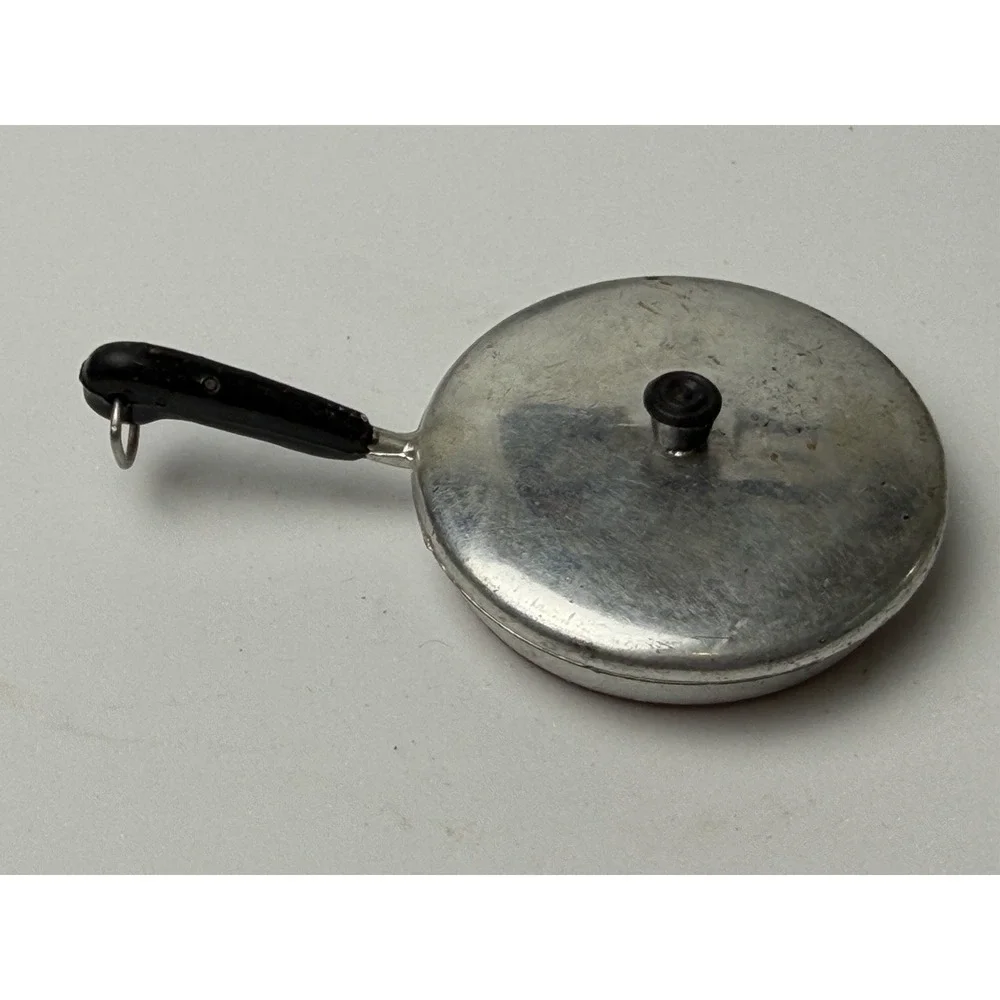 Vintage ACME Skillet Frying Pan Refrigerator Fridge Magnet Dollhouse Miniature